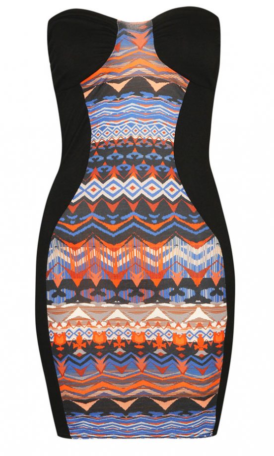 Boohoo Aztec Print Bodycon Dress