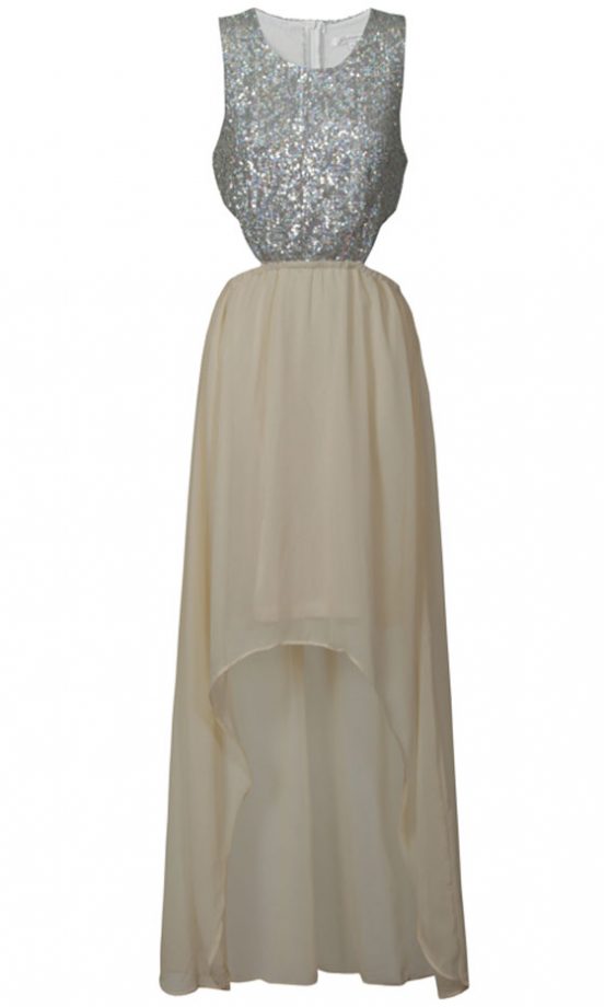 Glamorous Sequin Top Dip Hem Dress, £47.99