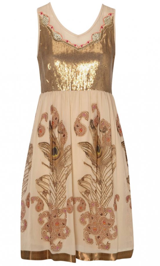 Matalan Metallic Embroided Dress, £28