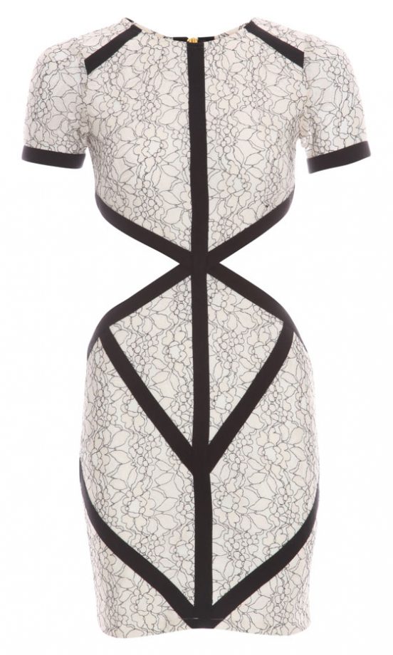 Missguided White Lace Cut Out Dress, £29.99