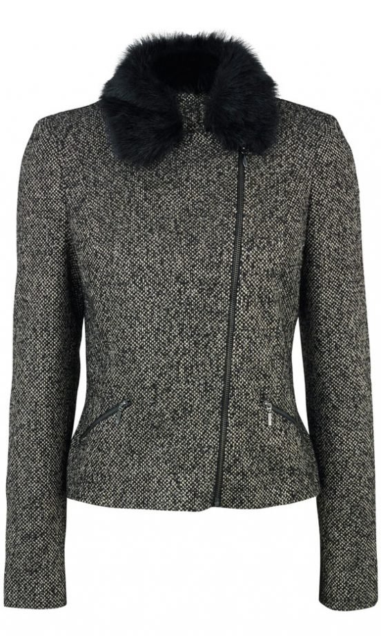 F&F At Tesco Faux Fur Trimmed Jacket, £40