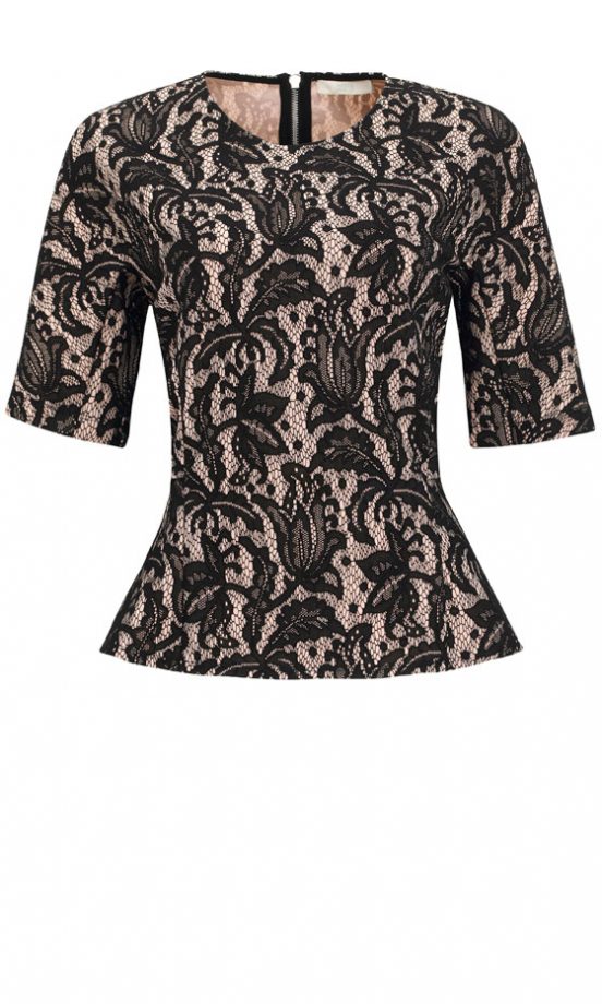 Marks And Spencer Lace Peplum Top, £35