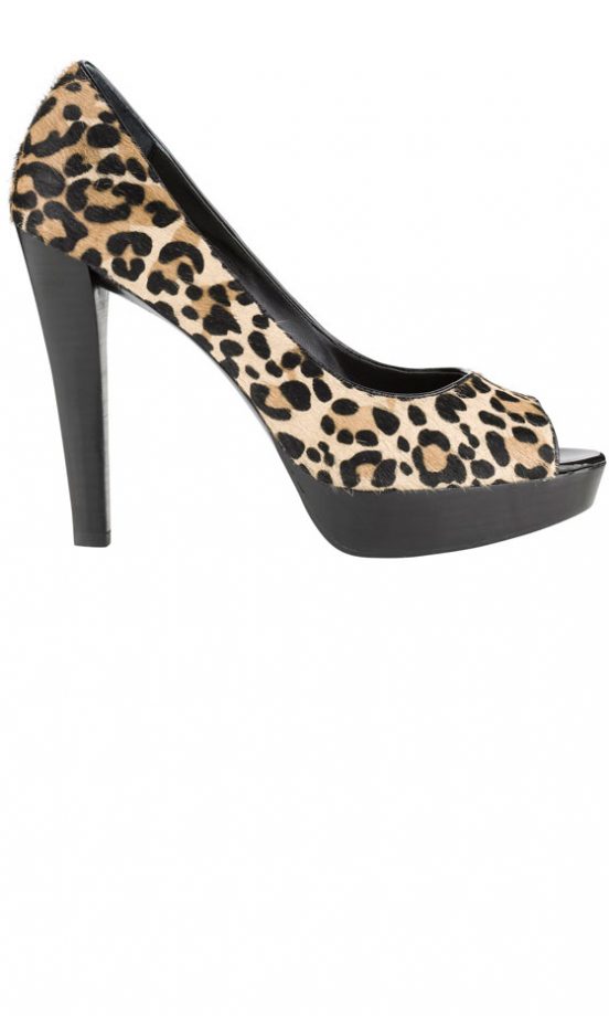 Marks And Spencer Leopard Print Peep Toe Heels, £55