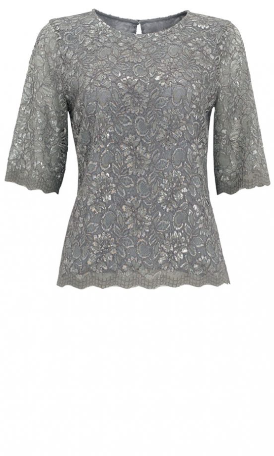 Marks And Spencer Silver Brocade Top