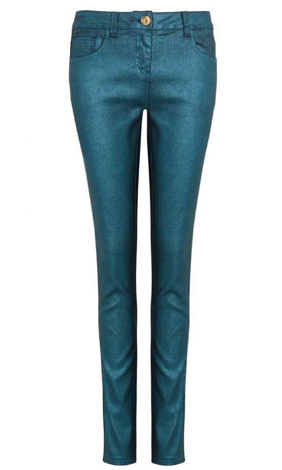 Marks And Spencer Metallic Skinny Jeans, £35