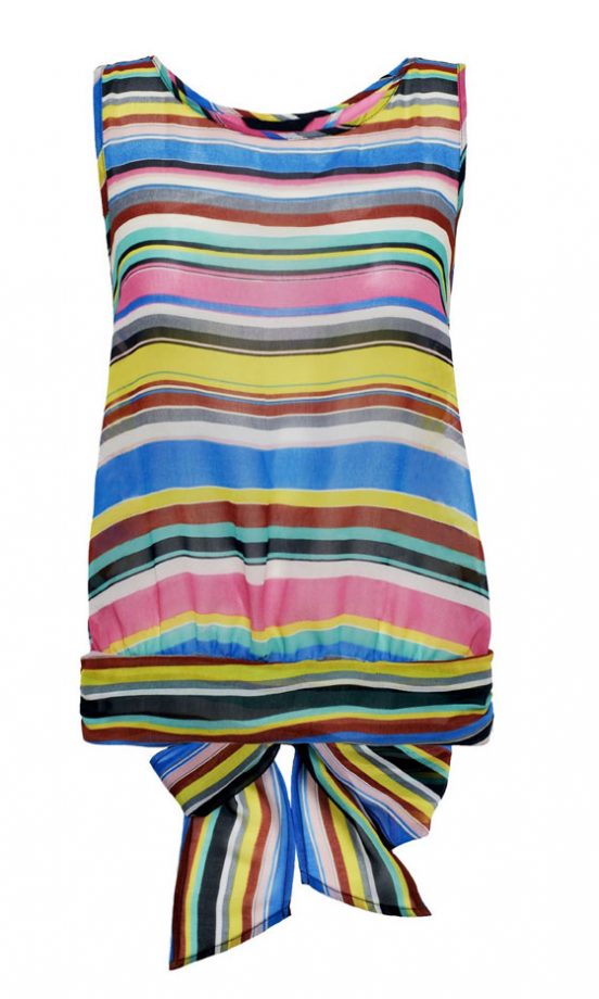 George At Asda Stripy Tie Top
