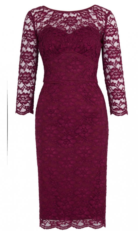Marks And Spencer Lace Sleeve Dress, £69