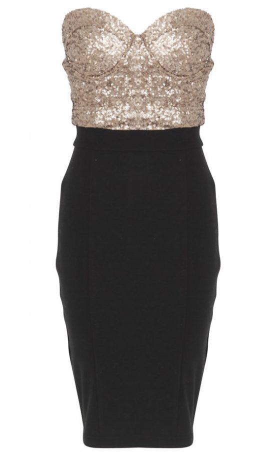 Missguided AW12 Glitter Bralet Dress, £34.99