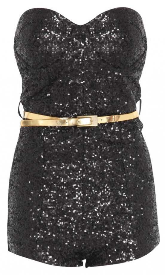 Missguided AW12 Francille Sequin Belted Playsuit, £35.99