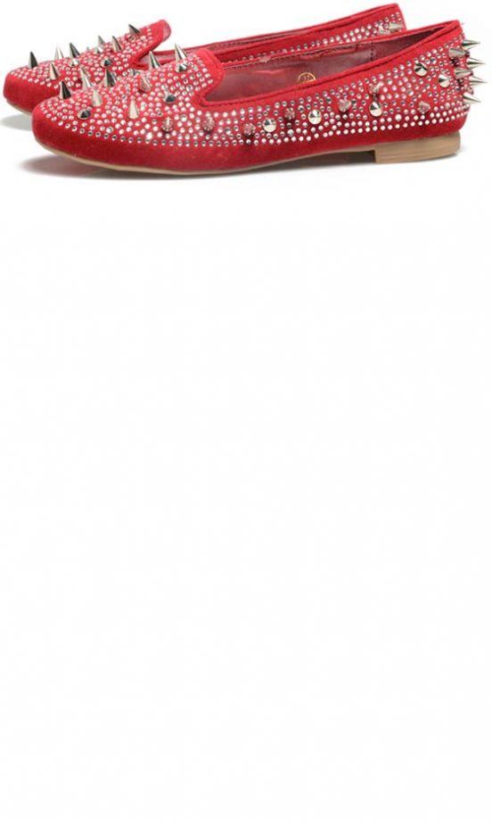 AX Paris Red Studded Slippers, £35.99