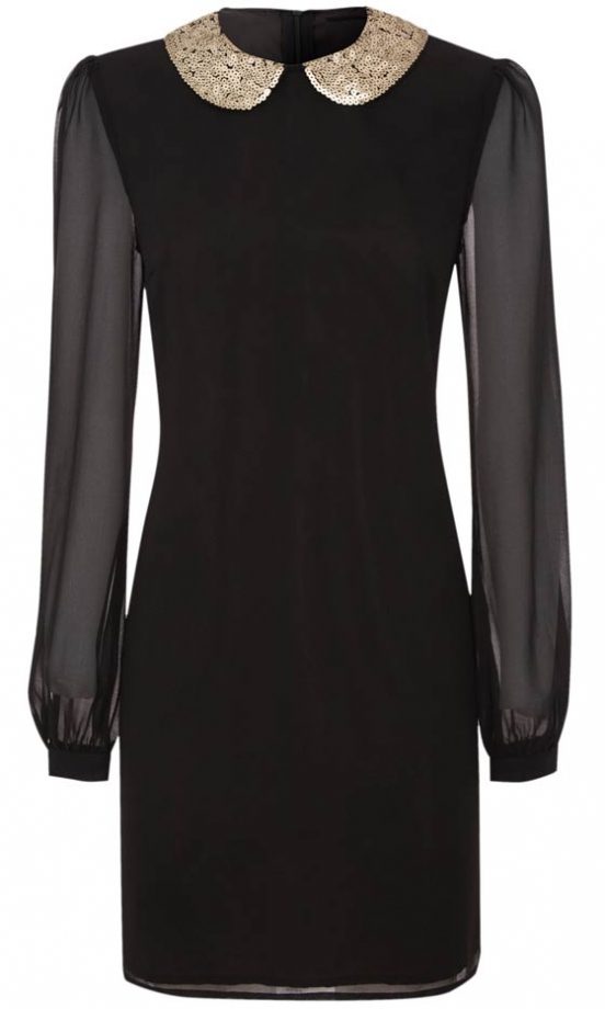 TU At Sainsbury's AW12 Black Sheer Dress With Sequin Collar, £30