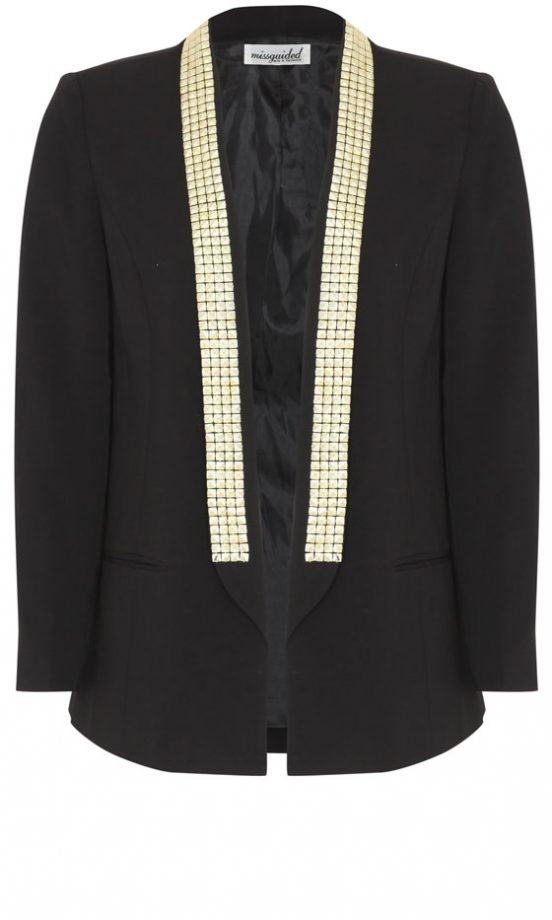 Missguided AW12 Black Blazer With Studded Lapel, £34.99
