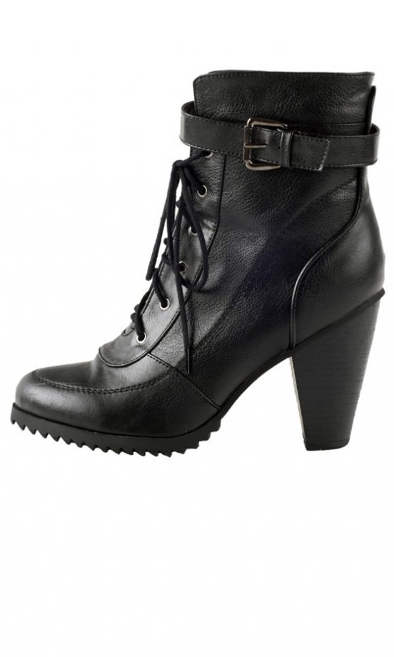 George AW12 Black Heeled Biker Boot, £20