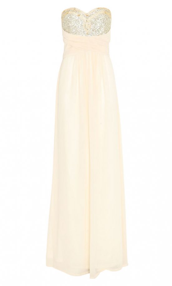 Missguided AW12 Cream Maxi Evening Dress, £44.99