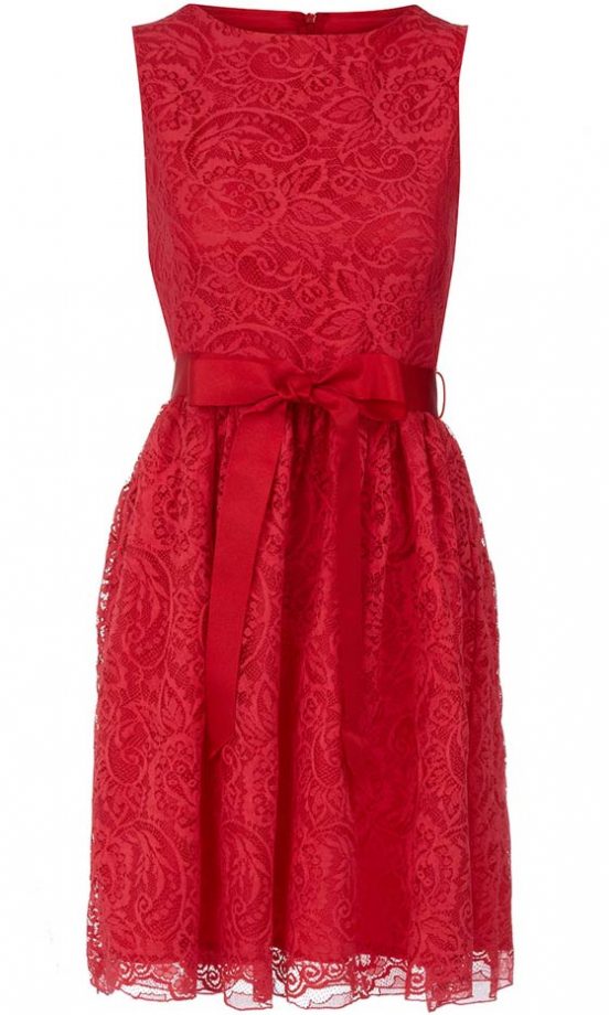 Dorothy Perkins Red Lace Prom Dress, £40