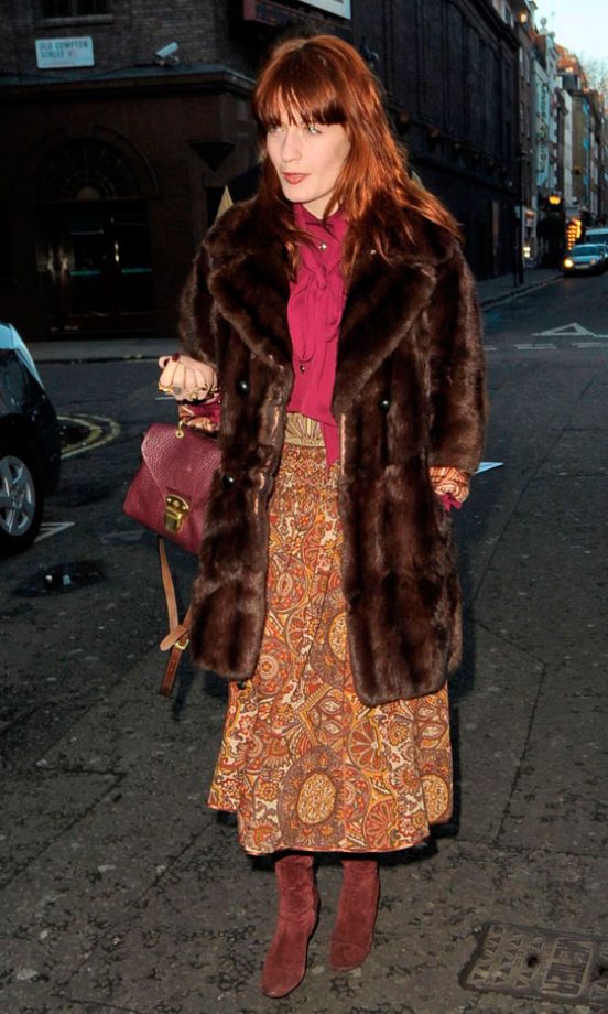 Florence Welch Sticks With Her Trademark Vintage Flair, January 2012