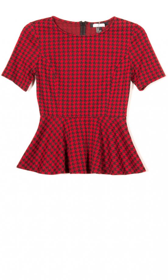 Forever 21 AW12 Dogtooth Peplum Top, £14.75