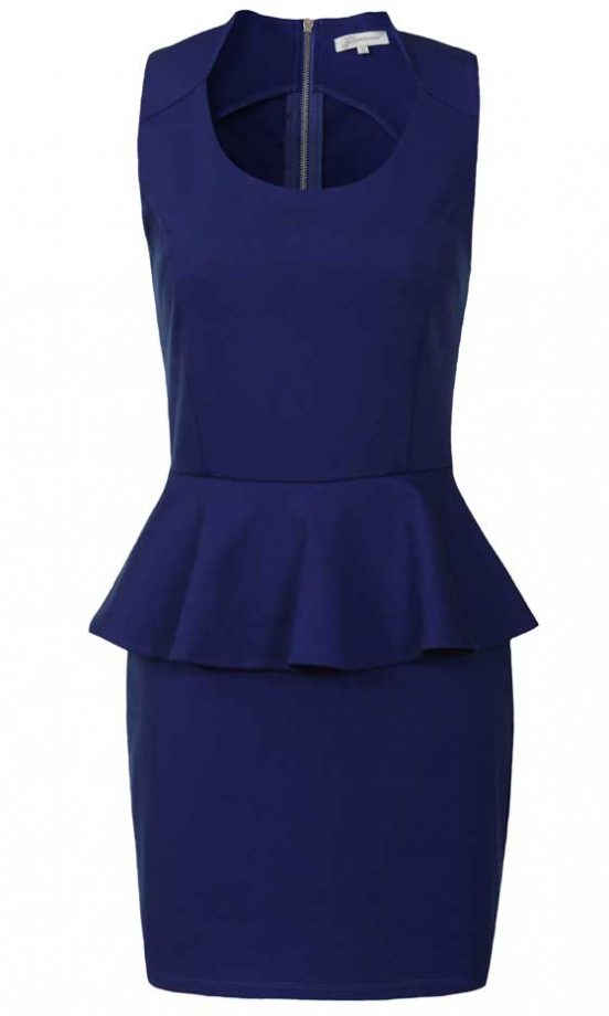 Glamorous AW12 Blue Peplum Dress
