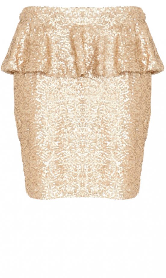 Missguided AW12 Gold Peplum Skirt, £29.99