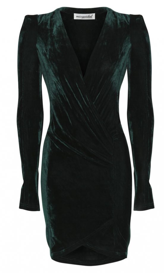 Missguided AW12 Green Velvet Dress, £34.99