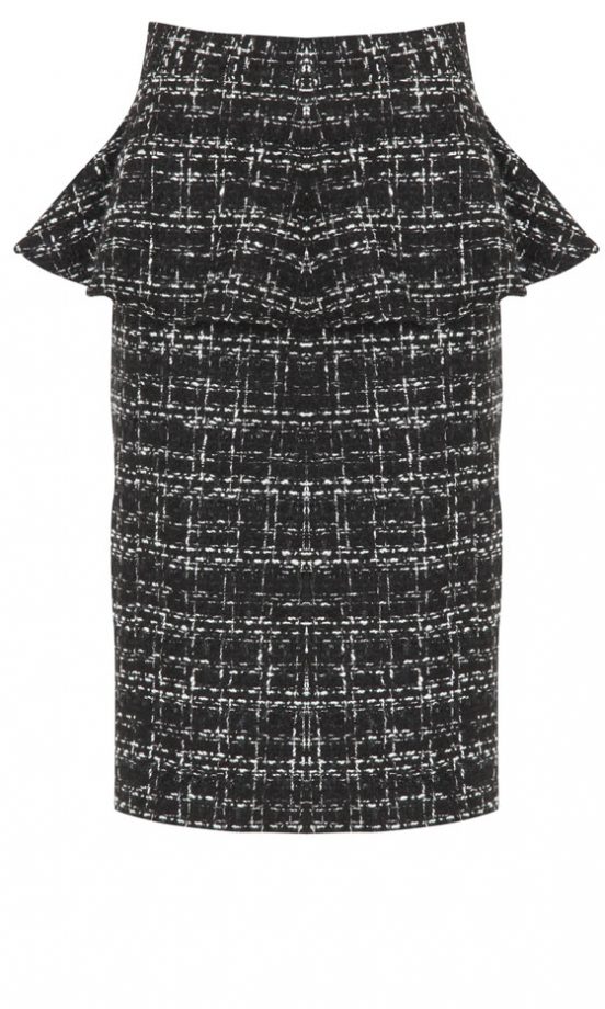 Missguided AW12 Grey Tweed Peplum Skirt, £24.99
