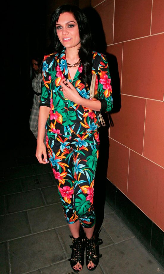 Jessie J Picks An Edgy Jumpsuit For A Night Out With Mates, January 2012