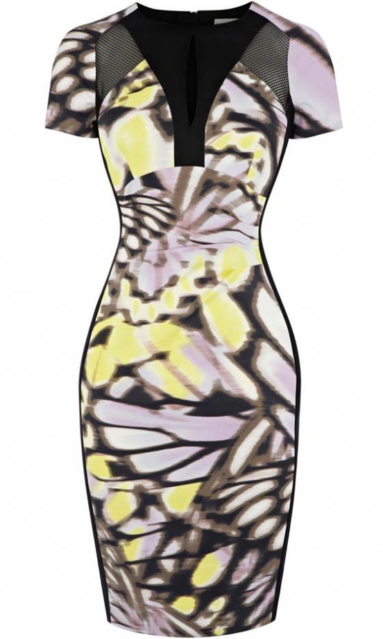Karen Millen Butterfly Wing Print Dress, £160