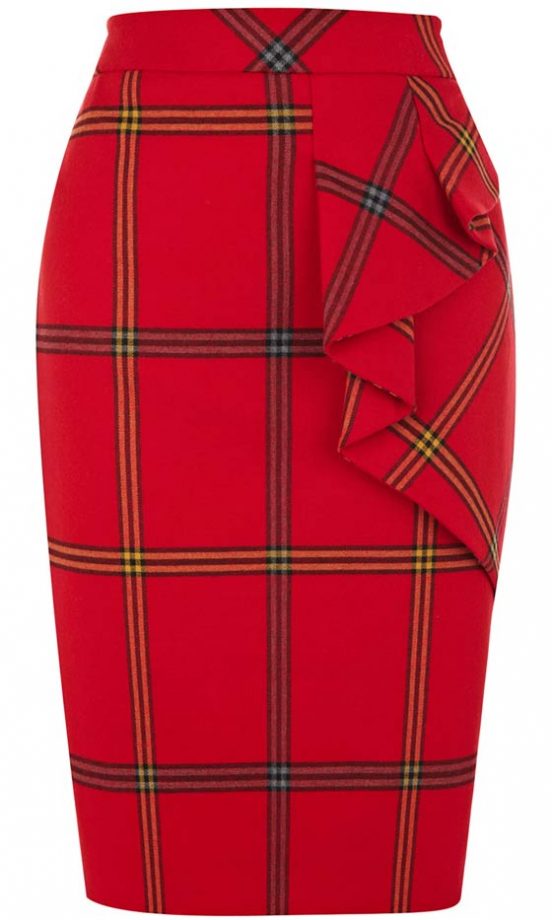 Karen Millen Check Skirt, £110