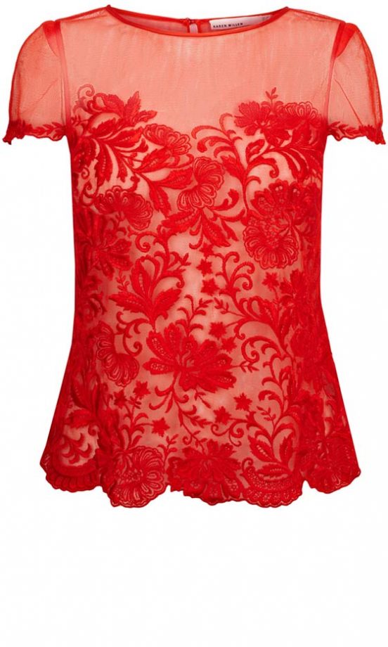 Karen Millen Lace T-Shirt, £99