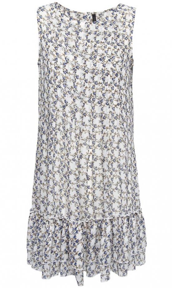 Mango Blue Floral Print Ruffle Dress, £29.99