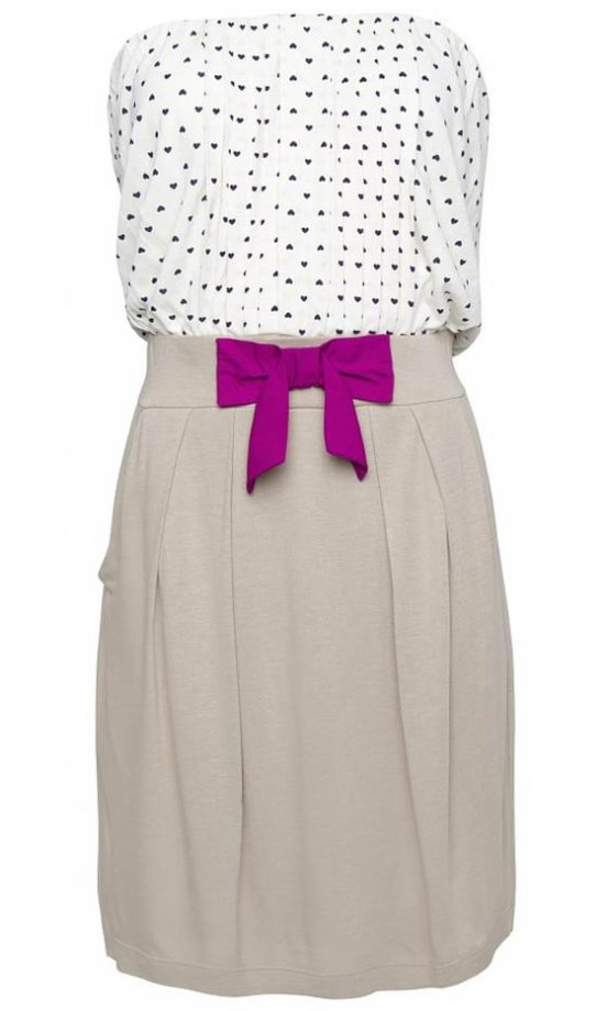 Mango Heart Print Bow Dress, £42.99
