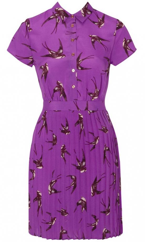 Matalan Purple Swallow Print Dress, £16
