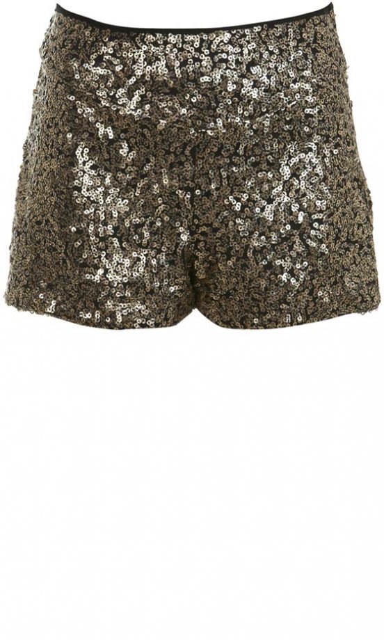 Miss Selfridge Gold Sequin Shorts, £32