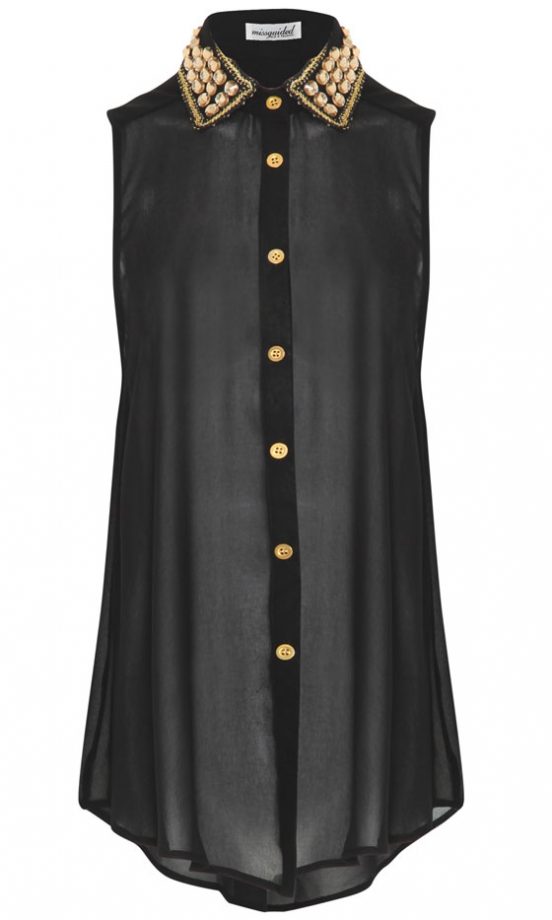 Missguided AW12 Embellished Collar Vest Blouse, £24.99