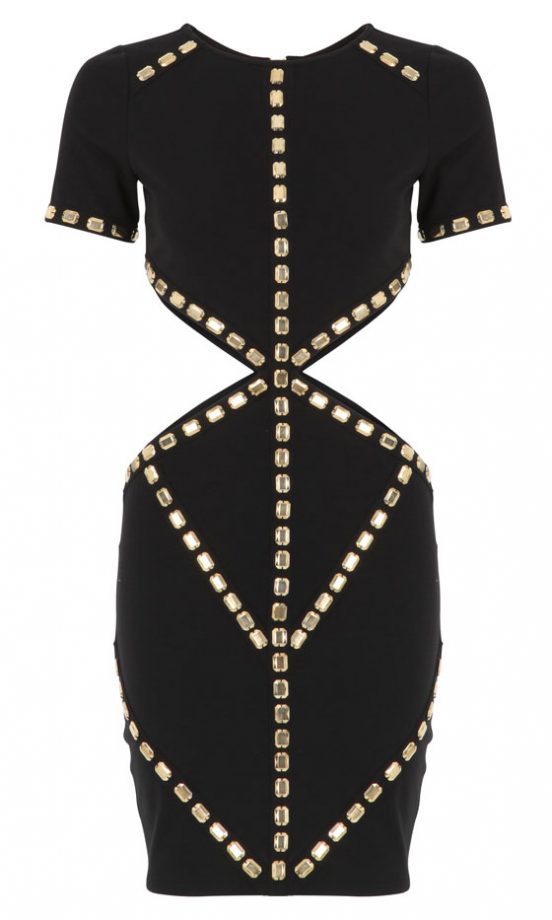 Missguided AW12 Black Cutout Dress With Embellishment, £29.99