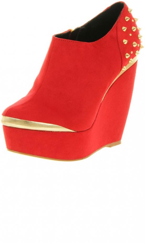Office Red Studded Wedges, £80