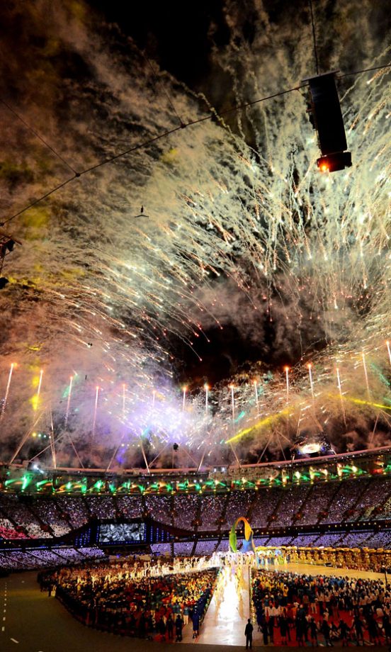 Fireworks At The Olympic Closing Ceremony