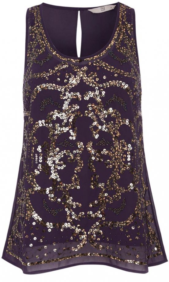 TU At Sainsbury's AW12 Purple And Gold Sequin Top, £25