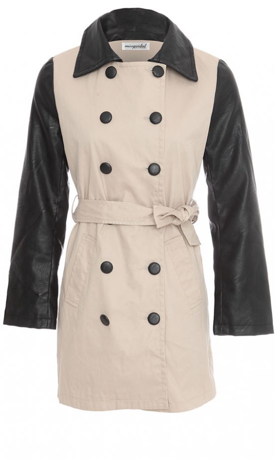 Missguided AW12 PU Sleeved Mac, £44.99