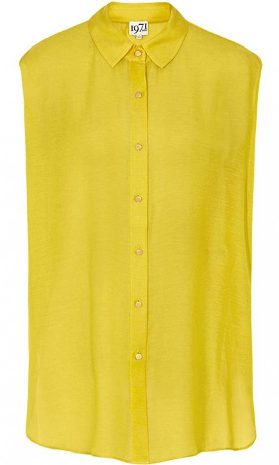 Reiss Yellow Sleeveless Shirt, £95