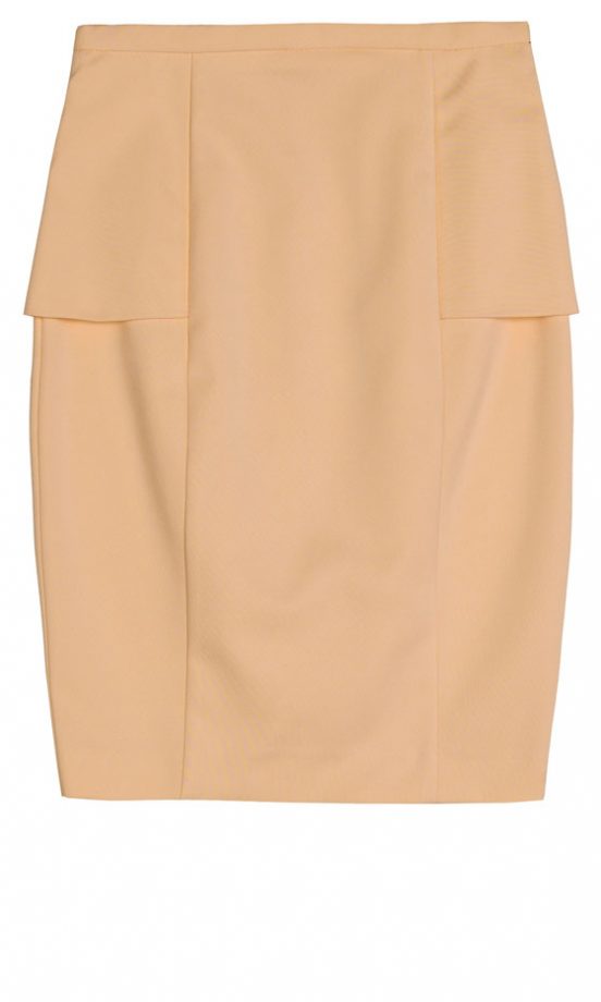 Zara Nude Peplum Skirt