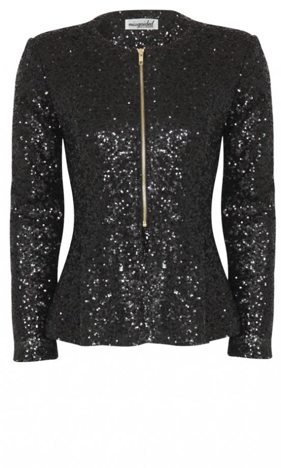 Missguided AW12 Sequin Peplum Jacket, £34.99