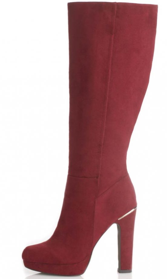 Stylistpick AW12 'Donatella' Burgundy Knee High Boots