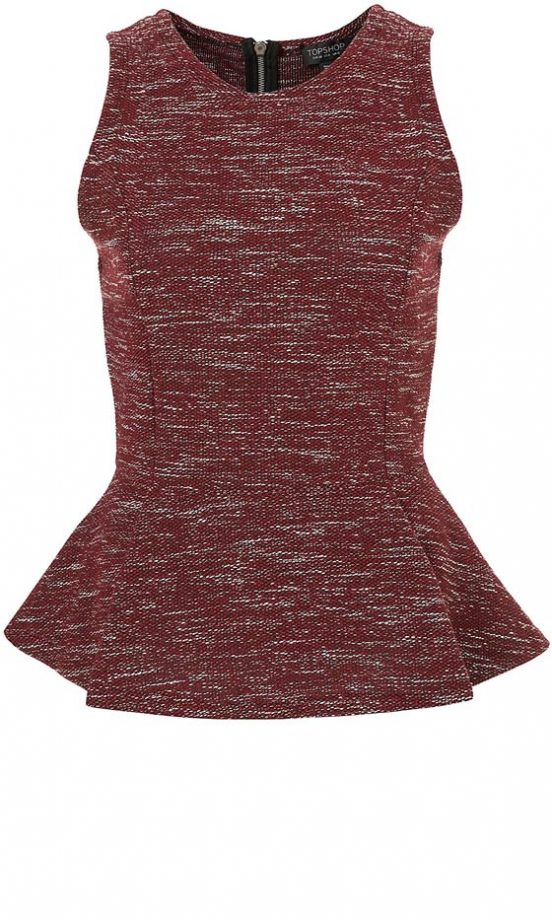 Topshop Boucle Peplum Top, £28