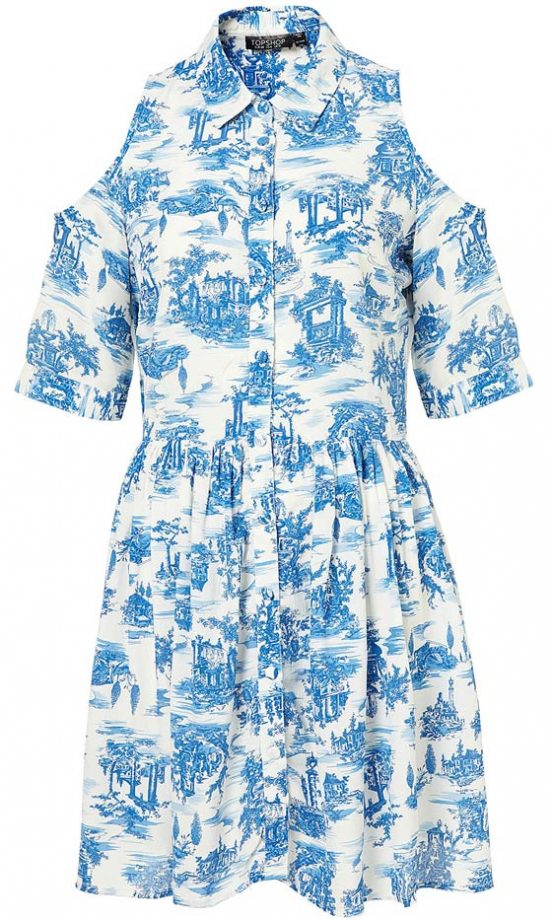 Topshop China Print Shirt Dress, £40