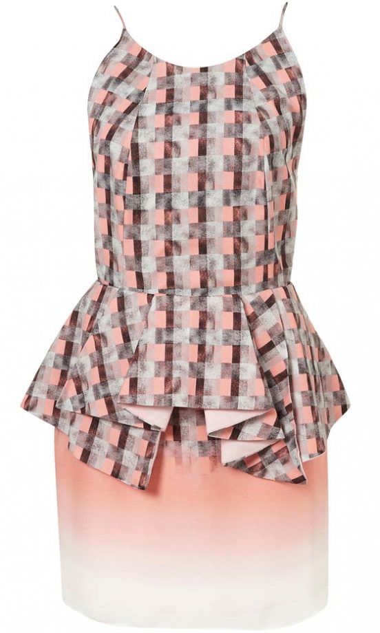 Topshop Limited Edition Pink Peplum Dress, £160