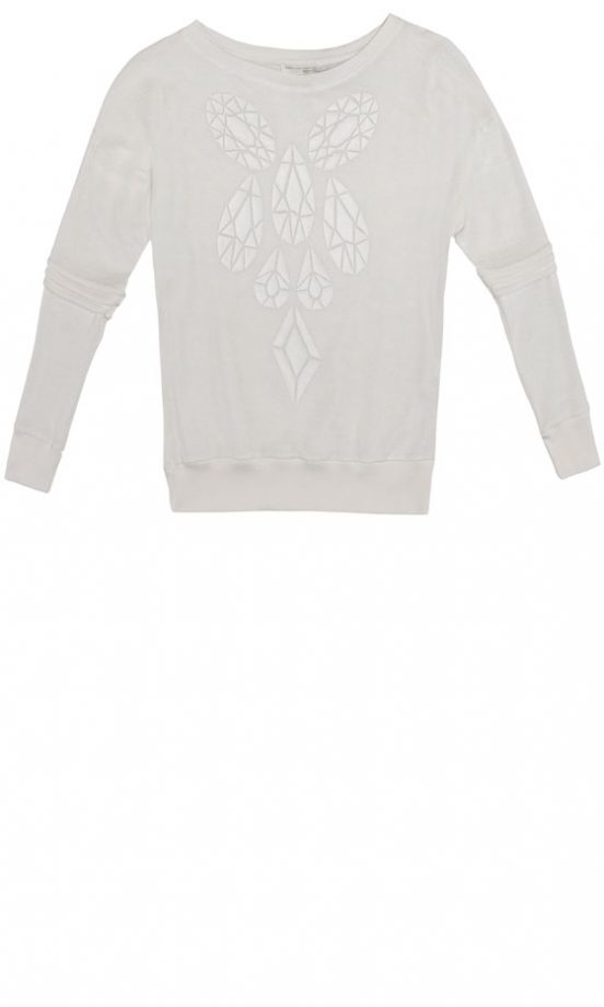 Zara White Applique Top
