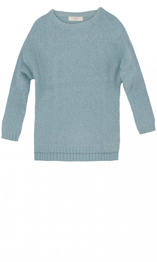 Zara Pastel Blue Knit Top