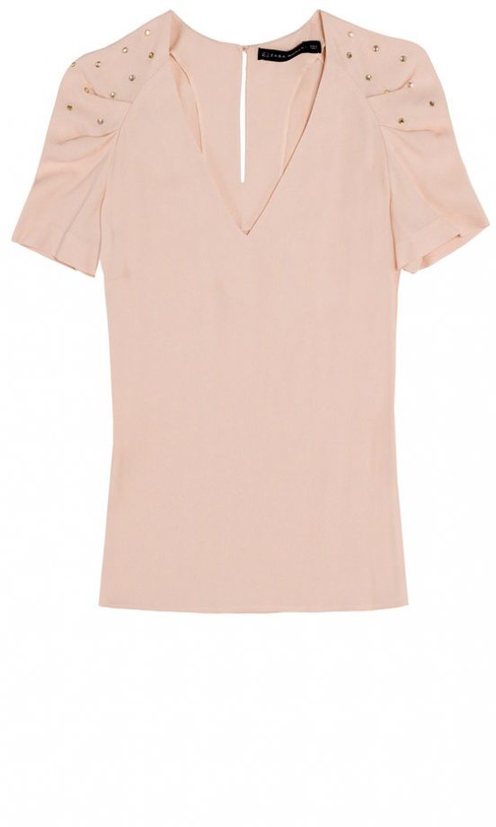 Zara Embellished Pink Top