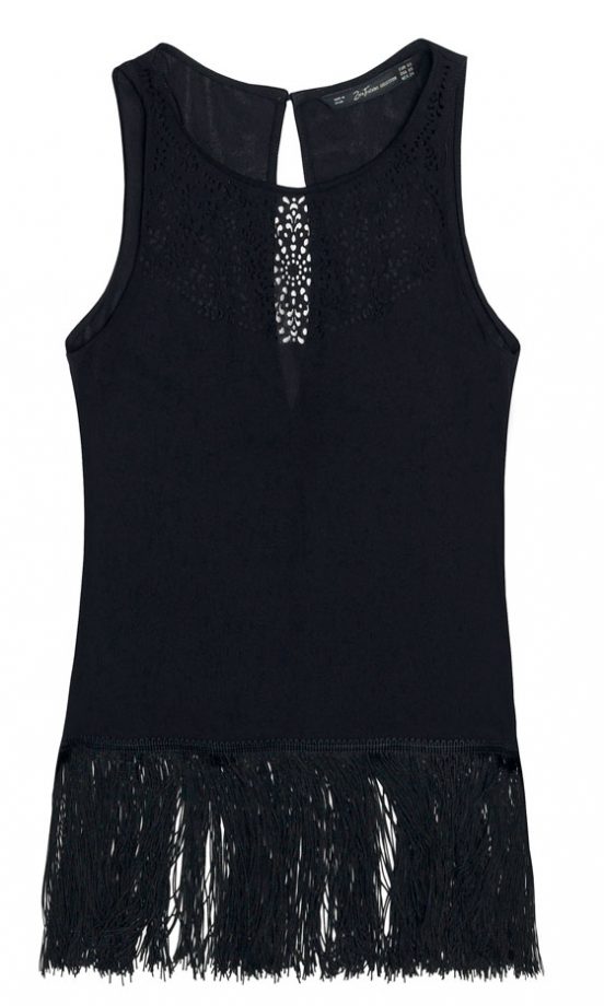 Zara Fringe Detail Top